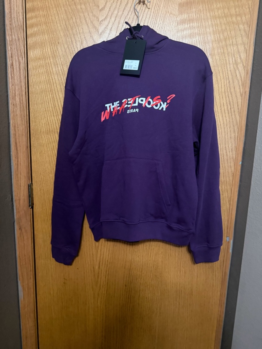 NWT the kooples Purple Graphic Pullover Hoodie large